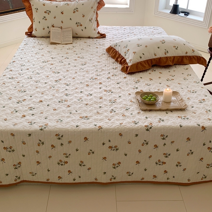 91家纺网 家纺一手货源 找家纺 星期八2023款水洗棉麻床盖+枕套+夏被 幽静