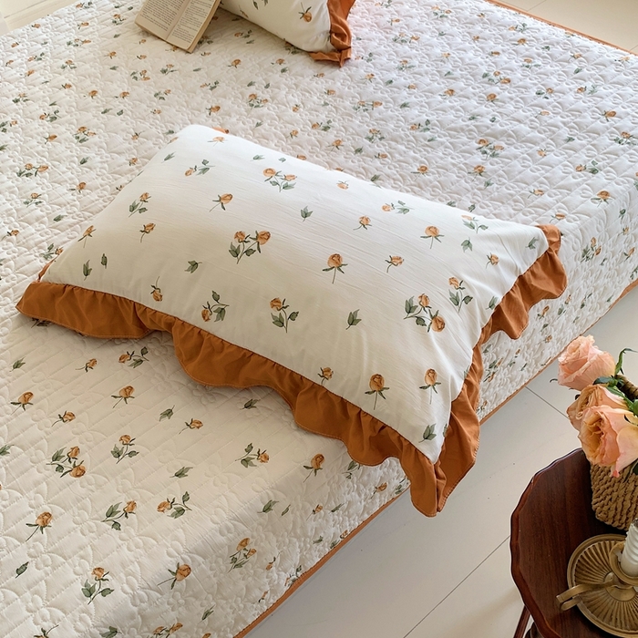 91家纺网 家纺一手货源 找家纺 星期八2023款水洗棉麻床盖+枕套+夏被 幽静