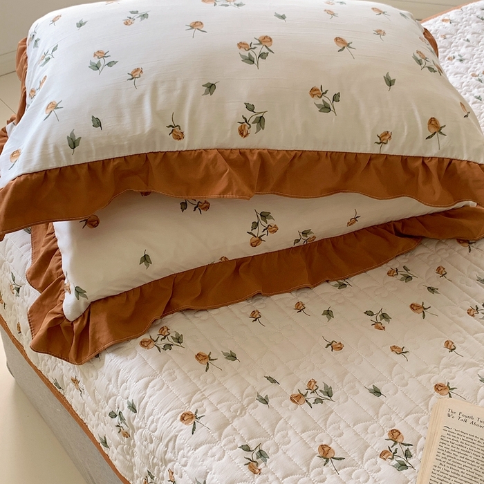 91家纺网 家纺一手货源 找家纺 星期八2023款水洗棉麻床盖+枕套+夏被 幽静