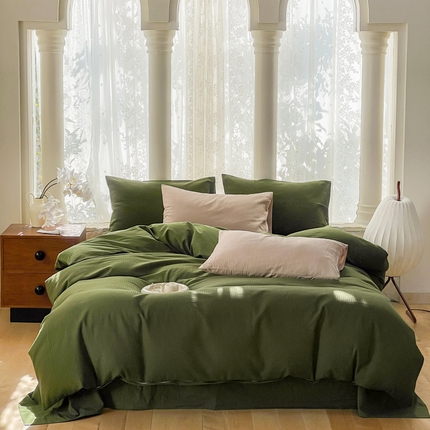 91家纺网 家纺一手货源 找家纺 （总）例外Home  2023新款全棉加厚提花华夫格四件套--蜂窝系列