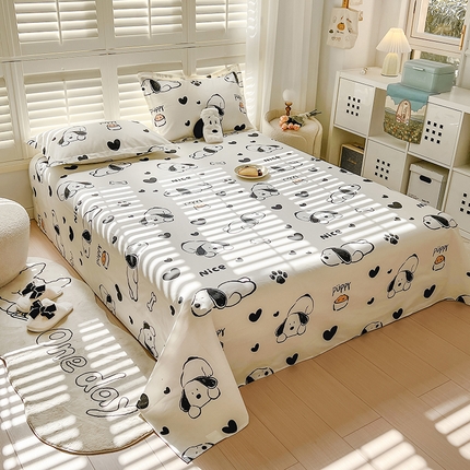 91家纺网 家纺一手货源 找家纺 （总）百寐 2023新款全棉13372纯棉碎花小清新卡通床单