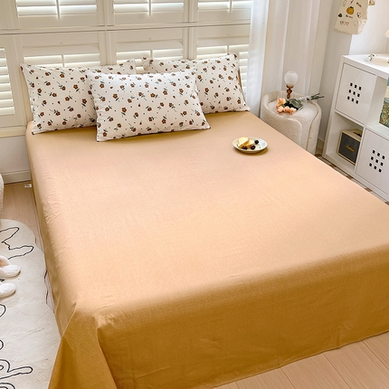 91家纺网 家纺一手货源 找家纺 （总）百寐 2023新款全棉13372纯棉碎花小清新卡通床单