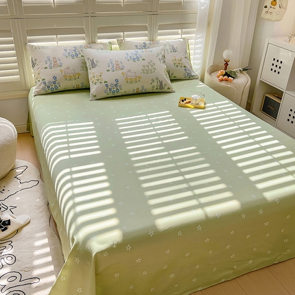 91家纺网 家纺一手货源 找家纺 （总）百寐 2023新款全棉13372纯棉碎花小清新卡通床单