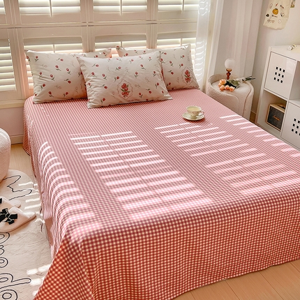 91家纺网 家纺一手货源 找家纺 （总）百寐 2023新款全棉13372纯棉碎花小清新卡通床单