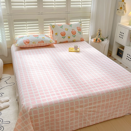 91家纺网 家纺一手货源 找家纺 （总）百寐 2023新款全棉13372纯棉碎花小清新卡通床单