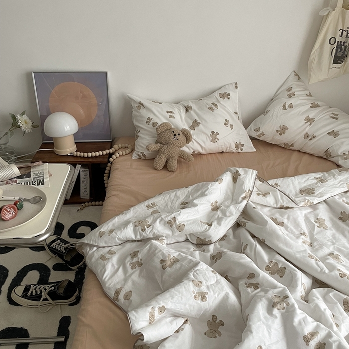 91家纺网 家纺一手货源 找家纺 （总）恋恋三季 2024新款纯棉可机洗夏凉被四件套