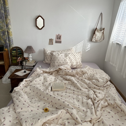 91家纺网 家纺一手货源 找家纺 （总）恋恋三季 2024新款纯棉可机洗夏凉被四件套