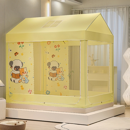 91家纺网 家纺一手货源 找家纺 安金 2023新款防摔迪士尼公主城堡儿童游戏屋坐床家用蚊帐 好好学习