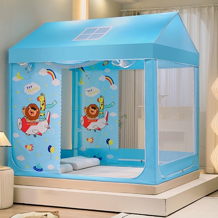 91家纺网 家纺一手货源 找家纺 （总）安金 2023新款防摔迪士尼公主城堡儿童游戏屋坐床家用蚊帐