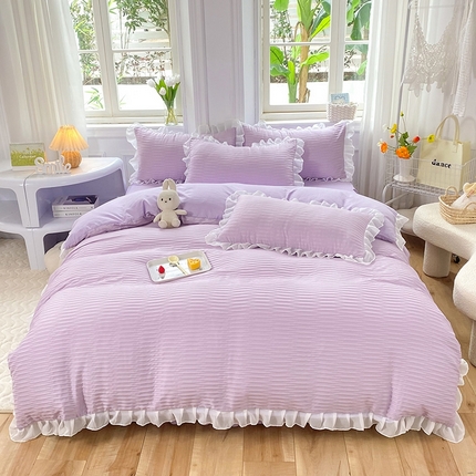 慕澄  2023新款叶子泡泡雪纺花边系列 叶子泡泡-香芋紫