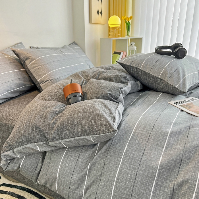 91家纺网 家纺一手货源 找家纺 西引力 2023新款全棉AB版童趣印花套件系列单品床单床笠 布鲁斯