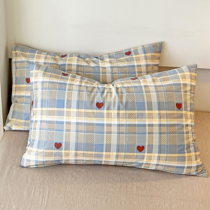 91家纺网 家纺一手货源 找家纺 西引力 2023新款全棉AB版童趣印花套件系列单品床单床笠 律动蓝