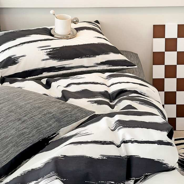 91家纺网 家纺一手货源 找家纺 西引力 2023新款全棉AB版童趣印花套件系列单品床单床笠 云端