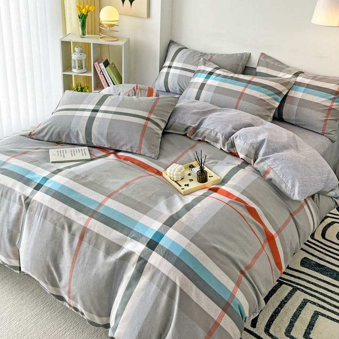 91家纺网 家纺一手货源 找家纺 西引力2023新款全棉AB版童趣印花套件系列四件套 流金岁月