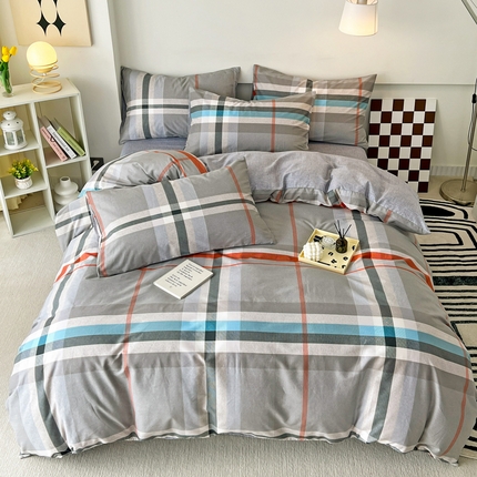 91家纺网 家纺一手货源 找家纺 （总）西引力2023新款全棉AB版童趣印花套件系列四件套