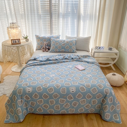 91家纺网 家纺一手货源 找家纺 总 鹏程 2023新款A类凉感丝牛奶丝夏凉被柔感针织棉夏被