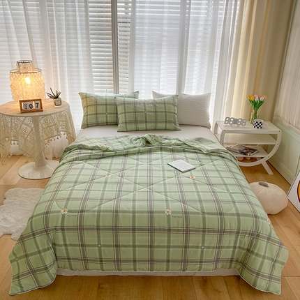 91家纺网 家纺一手货源 找家纺 总 鹏程 2023新款A类凉感丝牛奶丝夏凉被柔感针织棉夏被