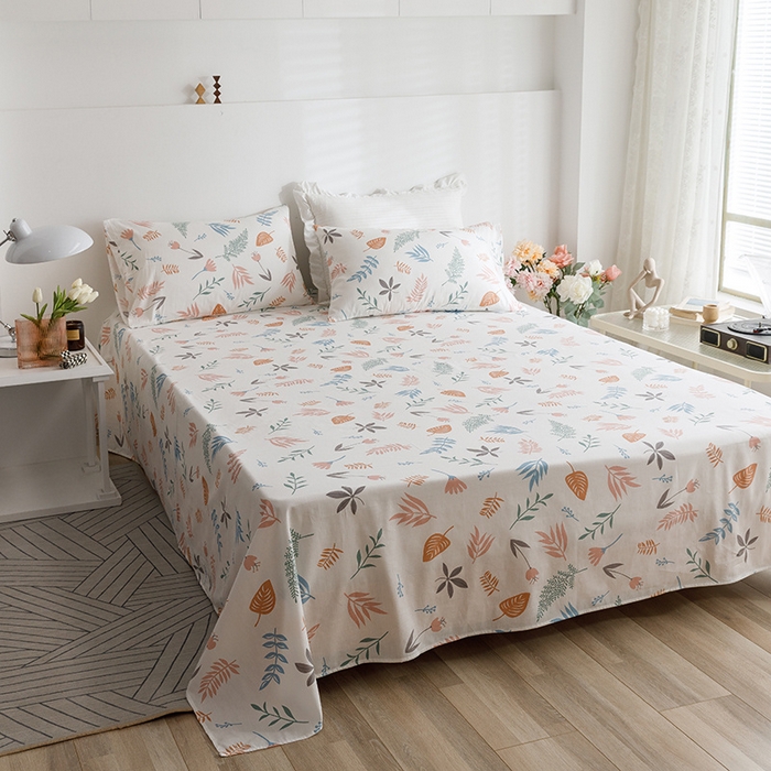 91家纺网 家纺一手货源 找家纺 莱宁被业 2023新款13070纯棉夏凉被全棉夏被四件套 朵拉花园