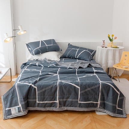 91家纺网 家纺一手货源 找家纺 总  2023直播新款13070纯棉夏凉被全棉夏被四件套