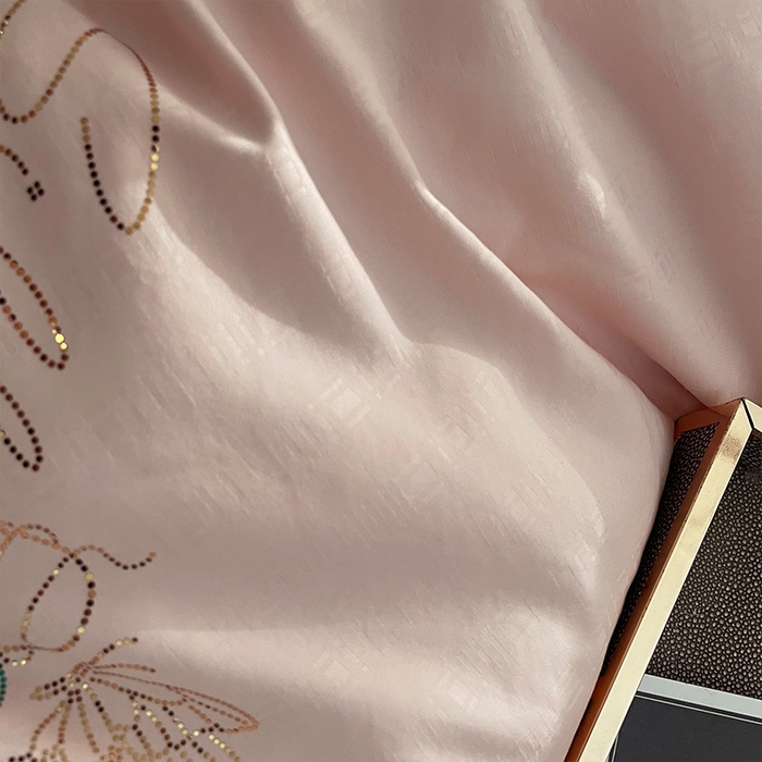 91家纺网 家纺一手货源 找家纺 蓝庭2023新款提花抗菌被子被芯夏被空调被春秋被冬被 粉色