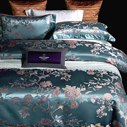 晋瑞 2023新款色织全真丝四件套 春风醉梦