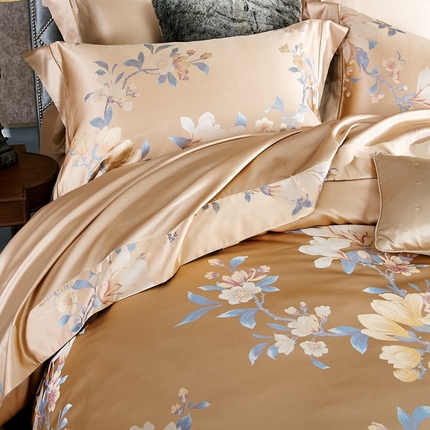 晋瑞 2023新款色织全真丝四件套 春暖花开金