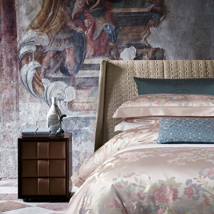 晋瑞 2023新款色织全真丝四件套 琴瑟在御