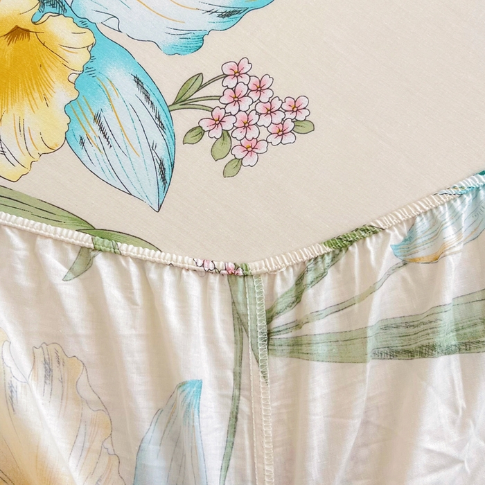 91家纺网 家纺一手货源 找家纺 新款60支13376纯棉印花四件套系列-单床笠 甜蜜蜜