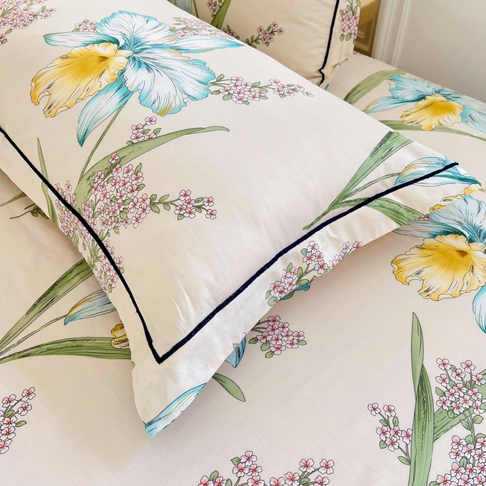 91家纺网 家纺一手货源 找家纺 新款60支13376纯棉印花四件套系列-单床笠 甜蜜蜜