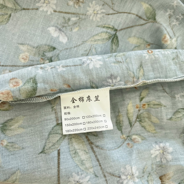 91家纺网 家纺一手货源 找家纺 新款60支13376纯棉印花四件套系列-单床笠 望春分