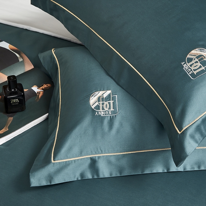 91家纺网 家纺一手货源 找家纺 （总）琉宿家纺 2023新款澳棉50s双股长绒棉绣花四件套露西亚刺绣系列