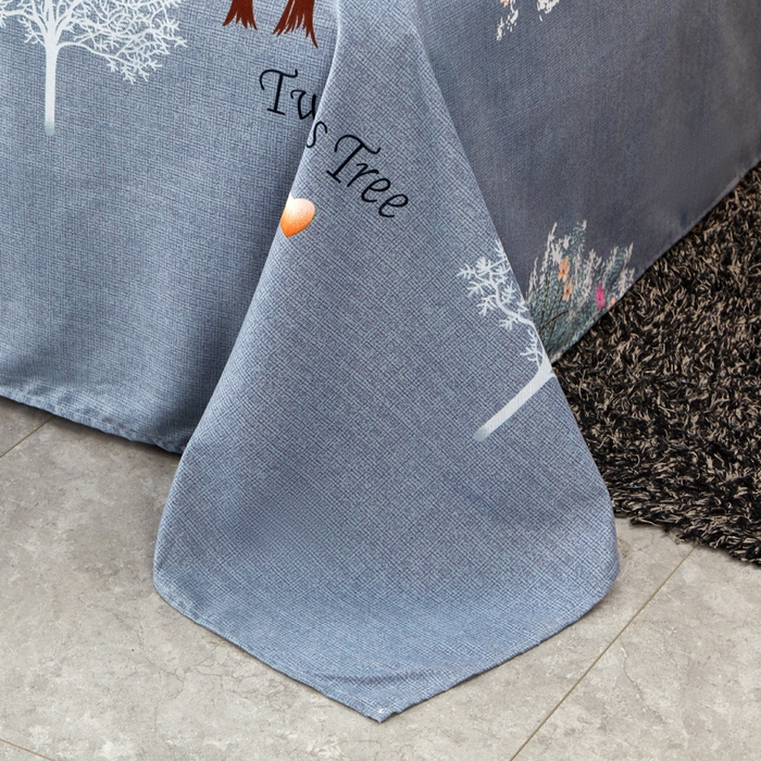 91家纺网 家纺一手货源 找家纺  爱一个家 2023新款植物羊绒四件套 清新绿叶