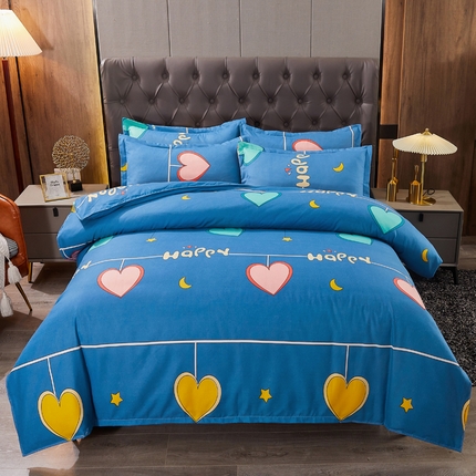  爱一个家 2023新款植物羊绒四件套 欢瑞