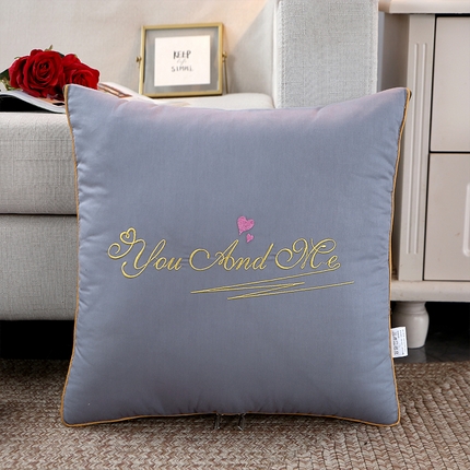 照世 2023新款 全棉简约系列抱枕被 灰色