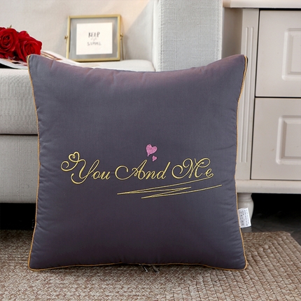 照世 2023新款 全棉简约系列抱枕被 深灰