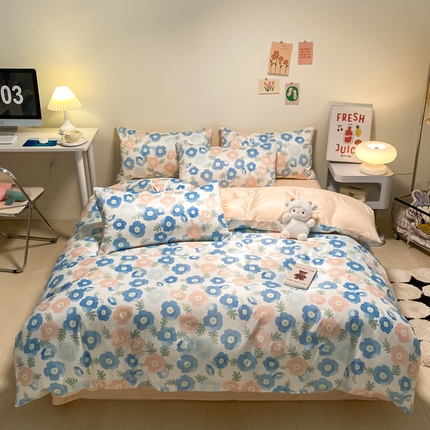 91家纺网 家纺一手货源 找家纺 （总）子钦 2023新款春夏水洗真丝四件套