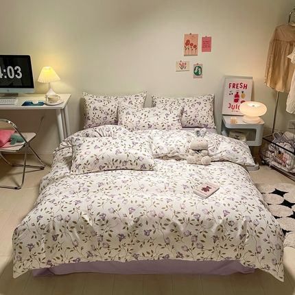 91家纺网 家纺一手货源 找家纺 （总）子钦 2023新款春夏水洗真丝四件套