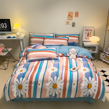 91家纺网 家纺一手货源 找家纺 （总）子钦 2023新款春夏水洗真丝四件套