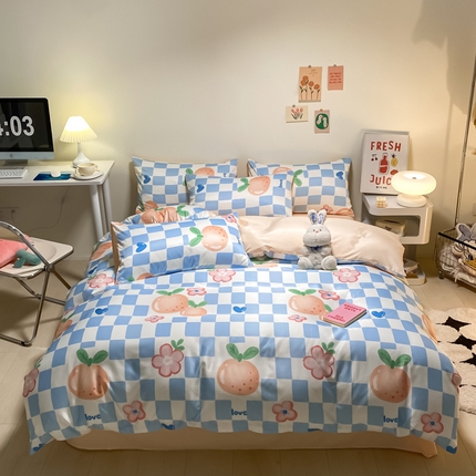 91家纺网 家纺一手货源 找家纺 （总）子钦 2023新款春夏水洗真丝四件套