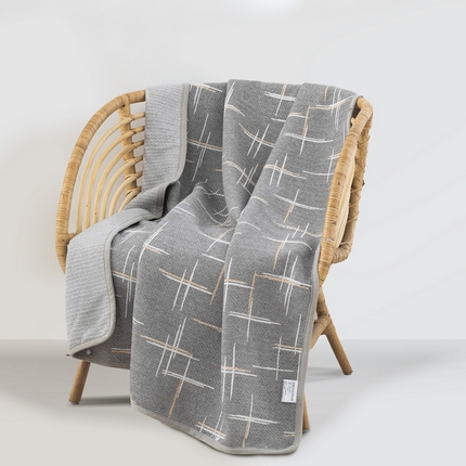 91家纺网 家纺一手货源 找家纺 （总）美伦美焕 2023新款全棉针织提花披肩毯