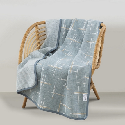 91家纺网 家纺一手货源 找家纺 （总）美伦美焕 2023新款全棉针织提花披肩毯