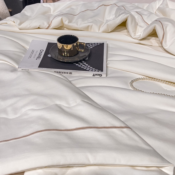 91家纺网 家纺一手货源 找家纺 (总)优姿 2024新款仿棉麻抗菌绣花夏被