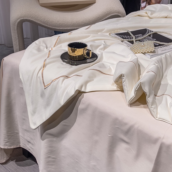 91家纺网 家纺一手货源 找家纺 (总)优姿 2024新款仿棉麻抗菌绣花夏被