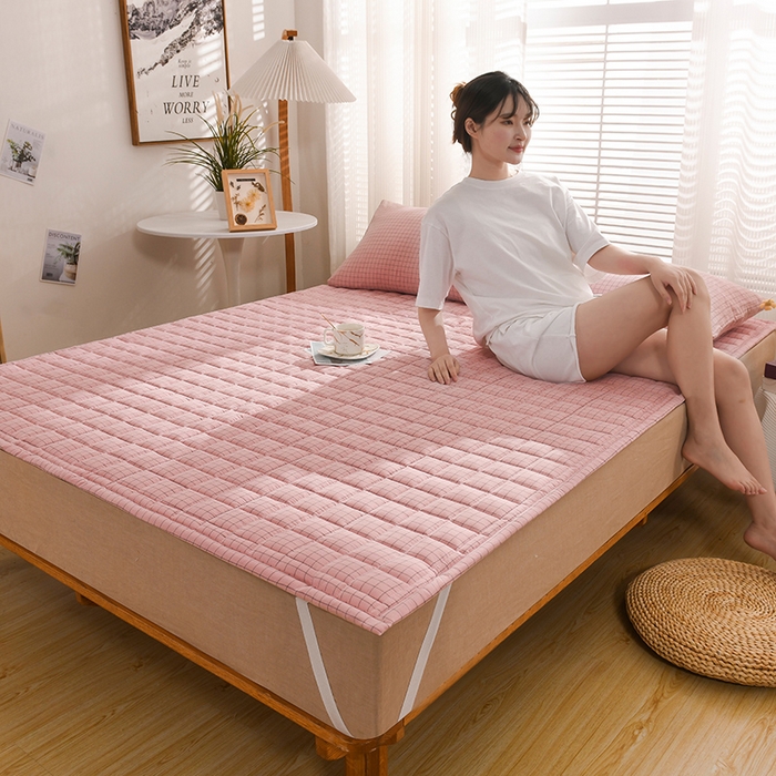 91家纺网 家纺一手货源 找家纺 （总）恋绒 2023新款A类全棉色织水洗棉床垫软床垫床褥垫子