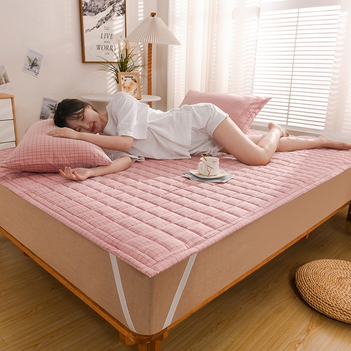 91家纺网 家纺一手货源 找家纺 （总）恋绒 2023新款A类全棉色织水洗棉床垫软床垫床褥垫子