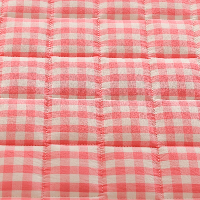 91家纺网 家纺一手货源 找家纺 恋绒 2023新款A类全棉色织水洗棉床垫软床垫床褥垫子 水洗棉-粉格