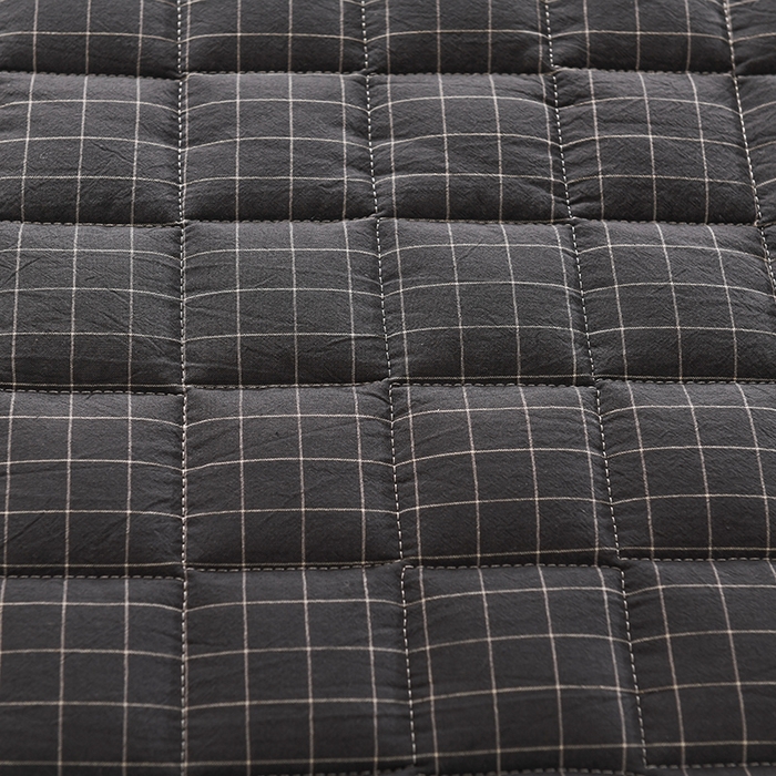 91家纺网 家纺一手货源 找家纺 恋绒 2023新款A类全棉色织水洗棉床垫软床垫床褥垫子 水洗棉-深灰格