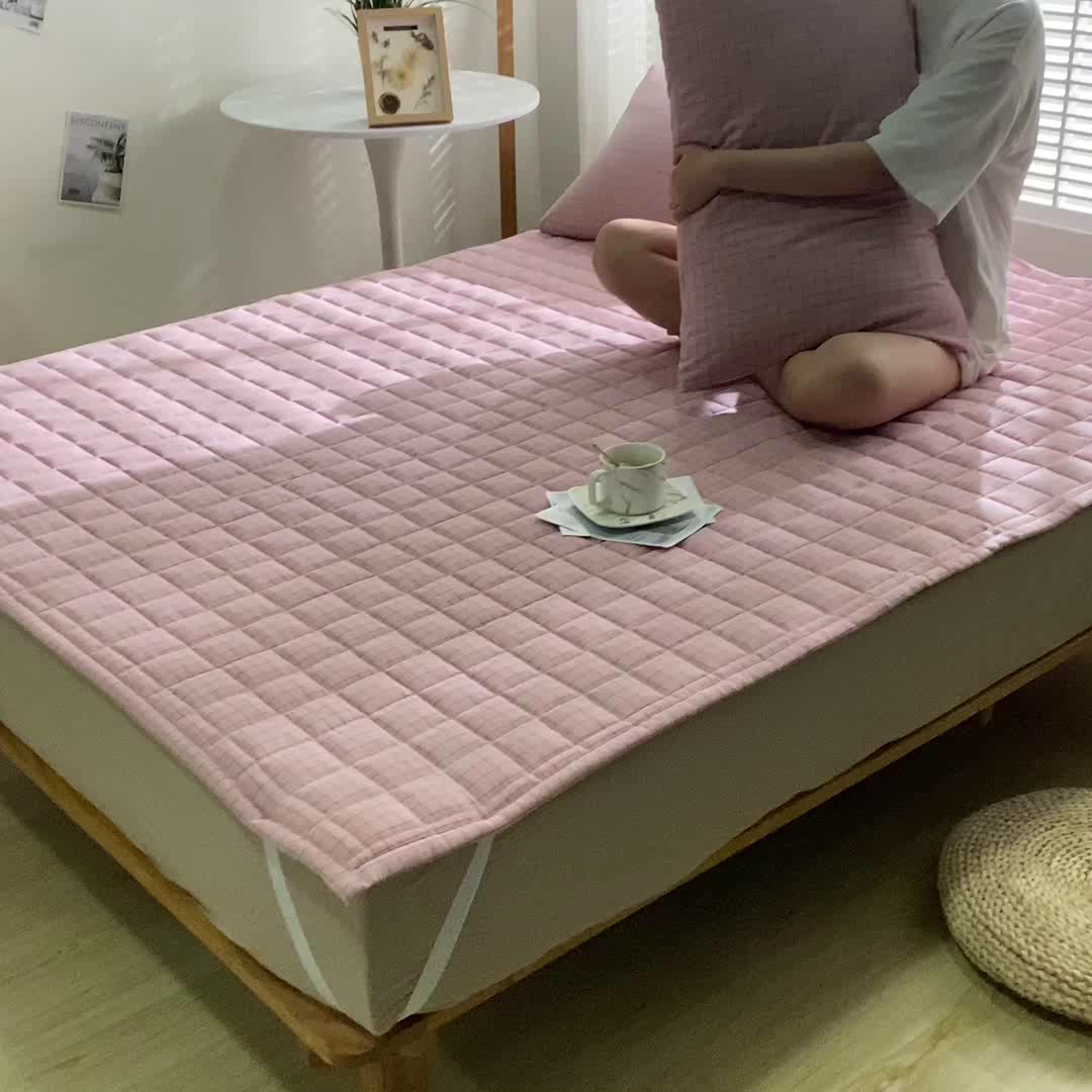 91家纺网 家纺一手货源 找家纺 （总）恋绒 2023新款A类全棉色织水洗棉床垫软床垫床褥垫子