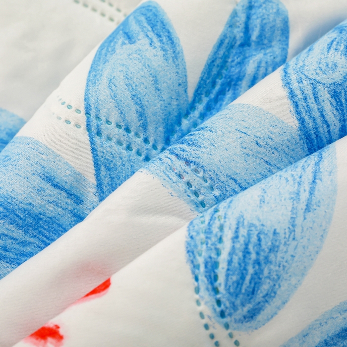 91家纺网 家纺一手货源 找家纺 被多多 2025新款亲肤透气水洗棉夏被 浅浅花漾