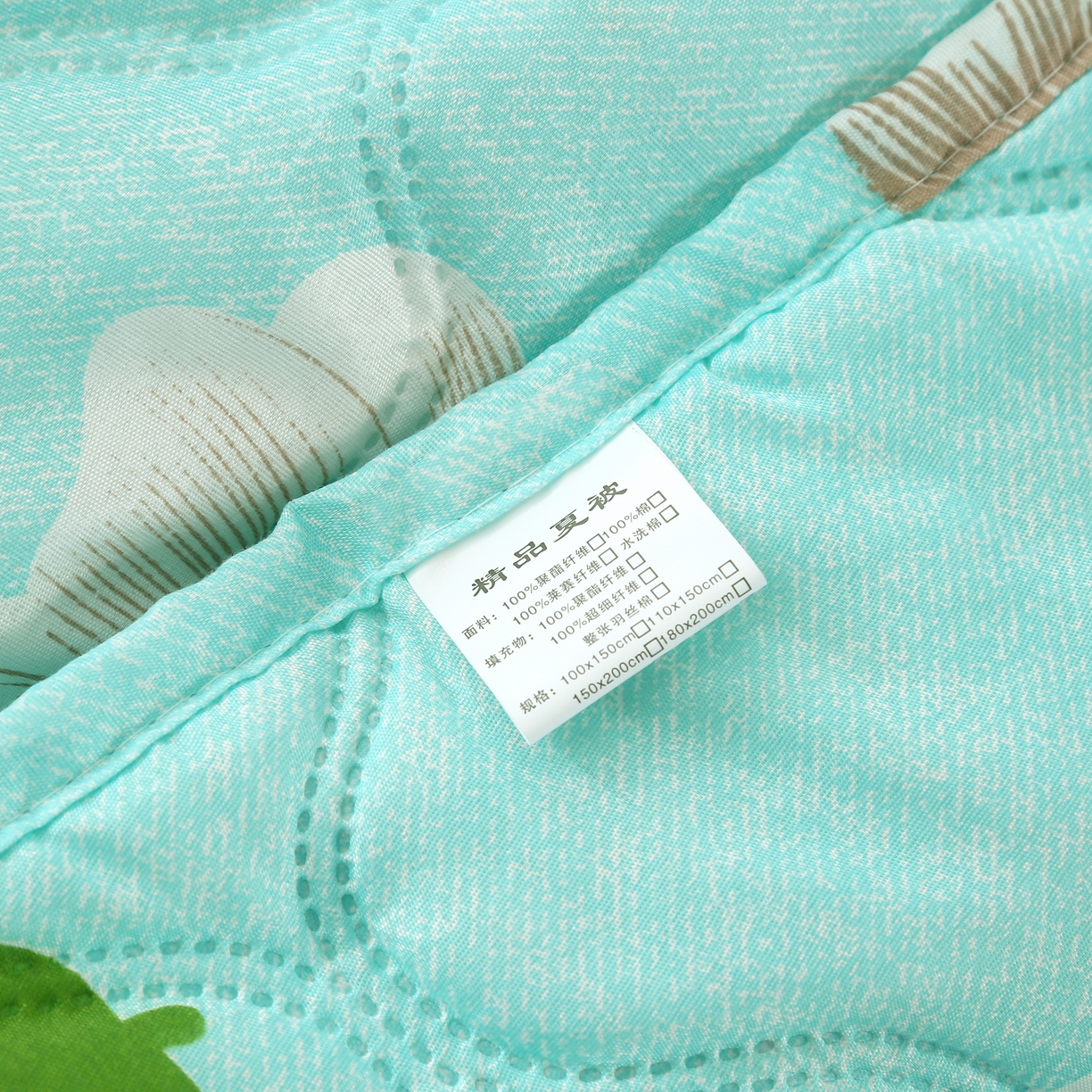 91家纺网 家纺一手货源 找家纺 被多多 2023新款舒适可水洗钻石绒夏凉被 镜中花